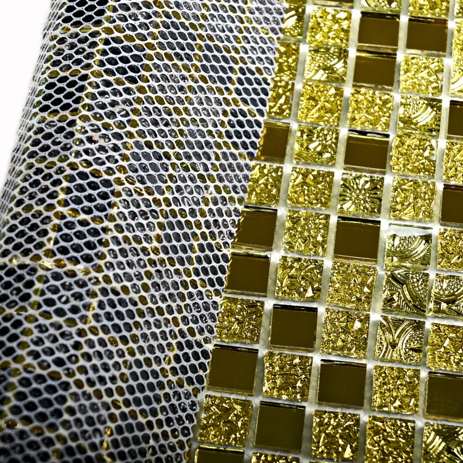 Плитка декоративная стеклянная Mirror gold/Зеркальное золото 300*300 арт. 90597