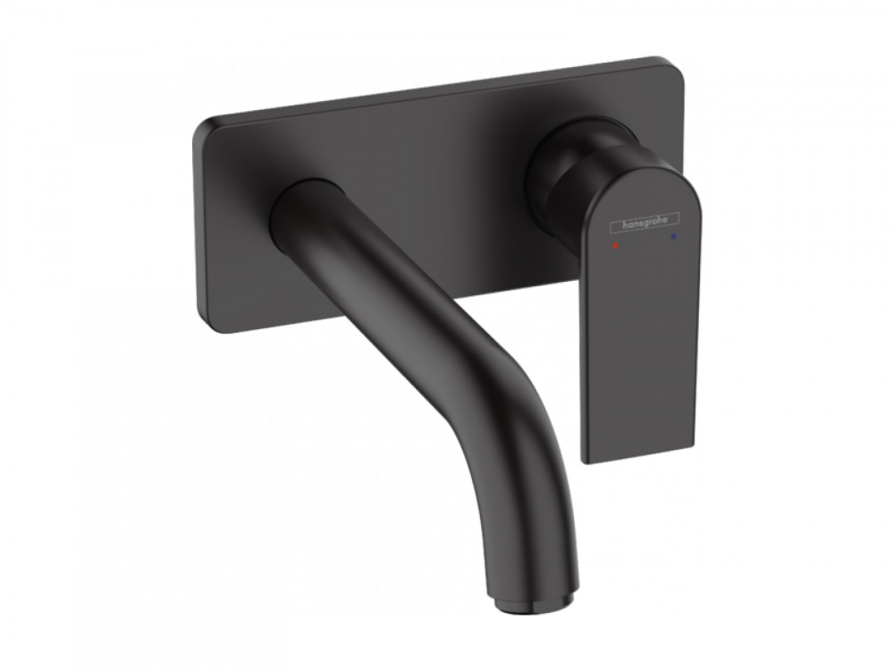HANSGROHE Vernis Shape Внешняя часть смесителя для раковины из стены, излив 20,7 см, матовый черный арт. 35211