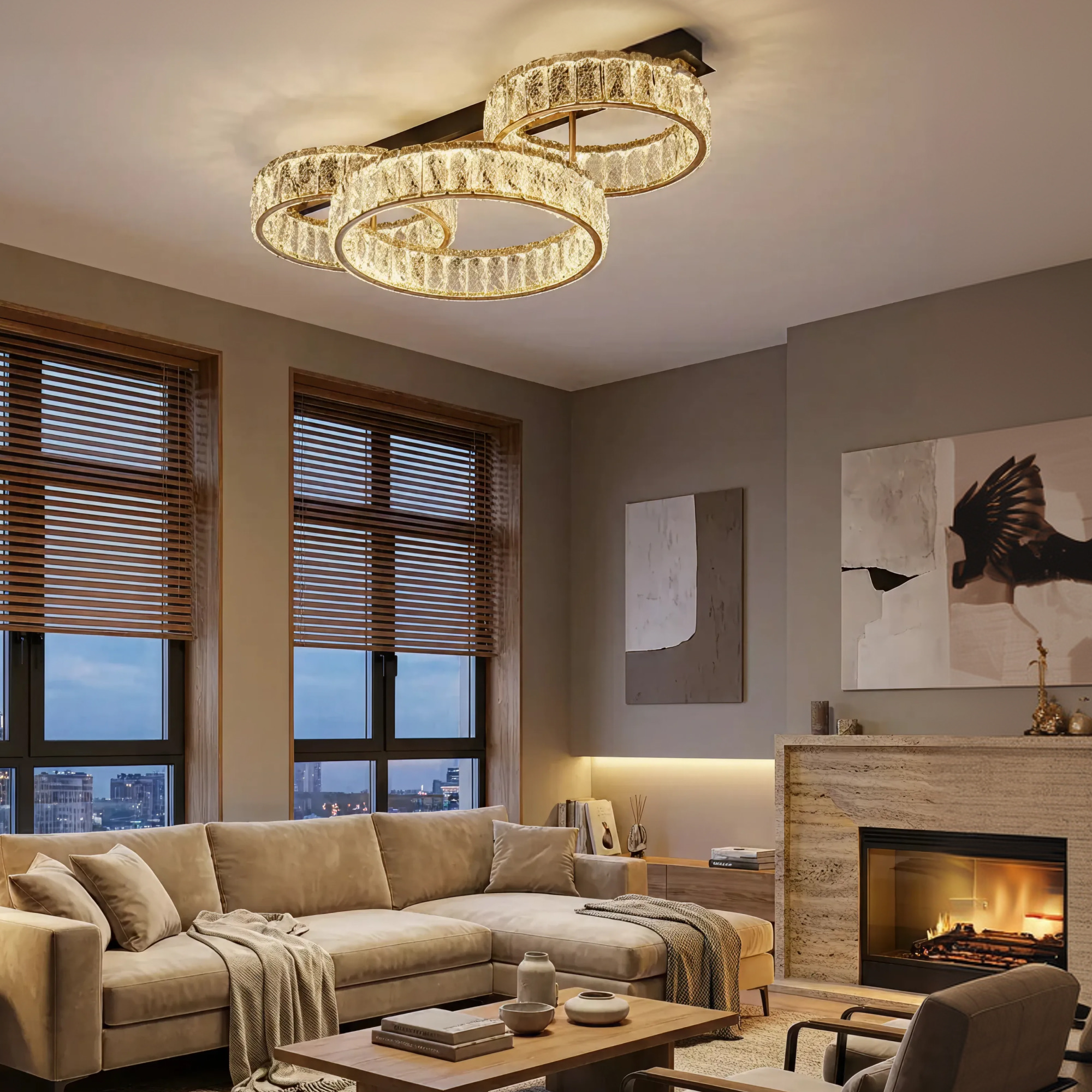 Citilux PALANT CL325162 LED Люстра хрустальная Чёрный+Бронза арт. 89713