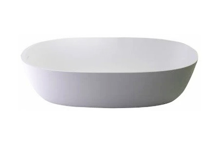 KNIEF PRIME Ванна отдельностоящая с переливом, с ДК, 1800x850xH500 мм, k stone белый матовый арт. 32307