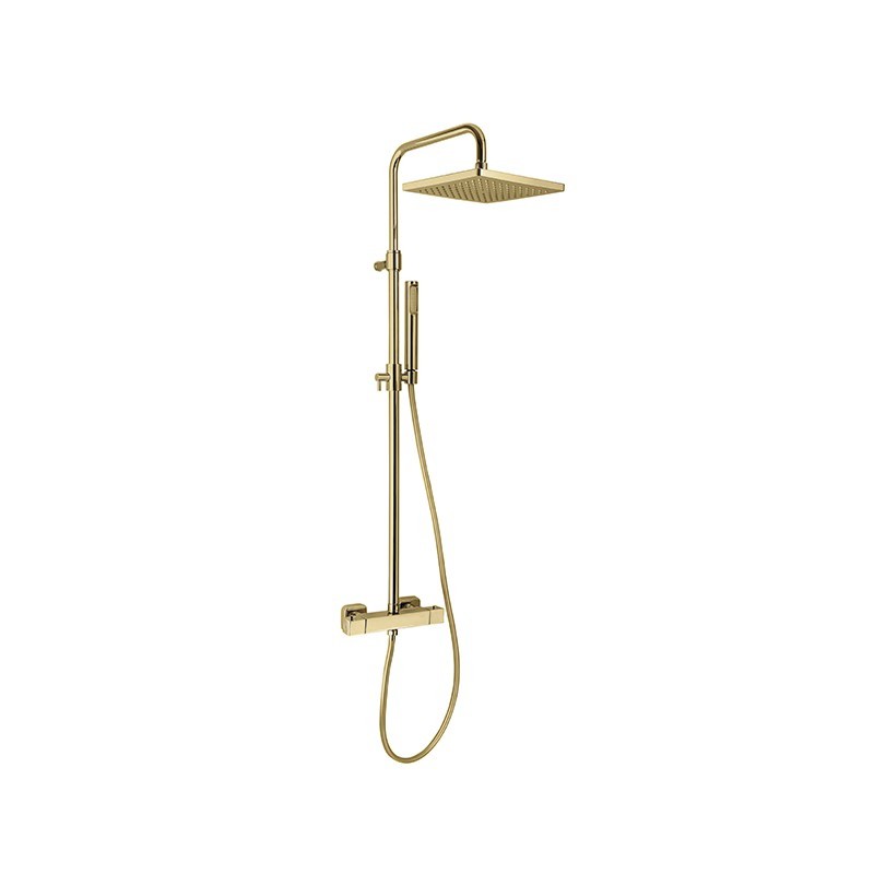 Душевая система с термостатом Webert Pegaso PE980507794METAL, матовое золото арт. 190960
