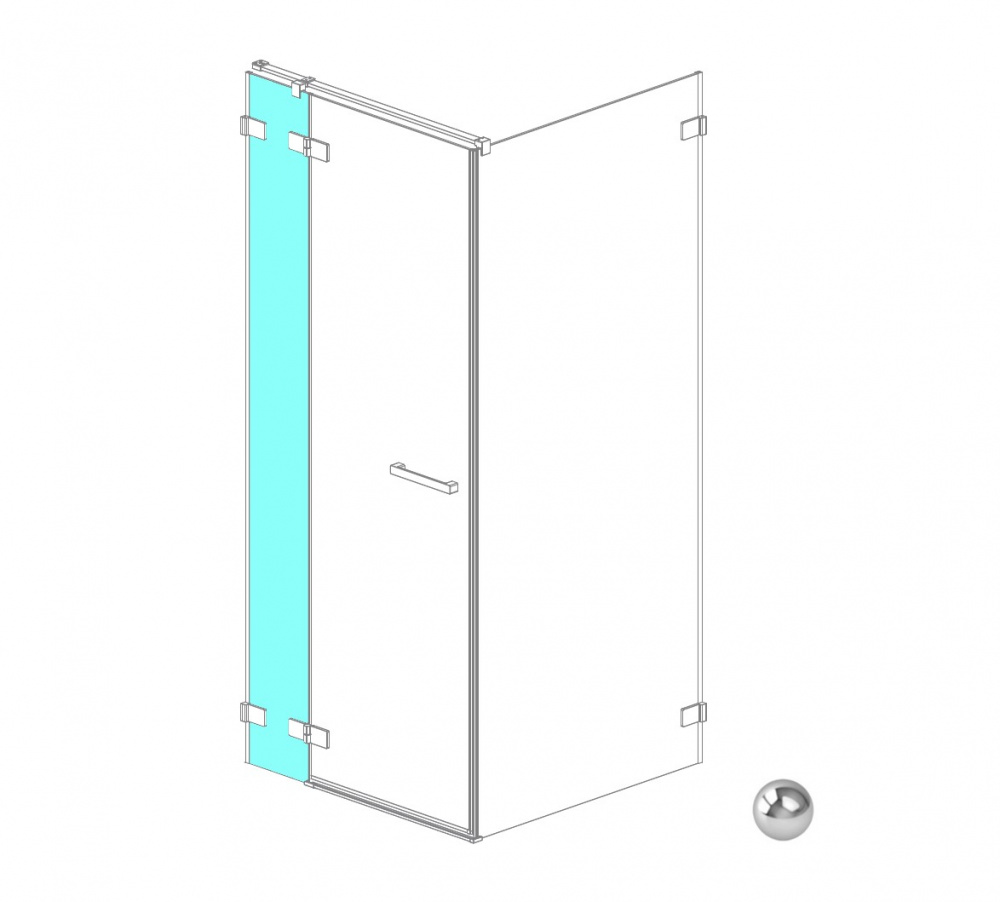 RADAWAY Euphoria KDJ front wall 343 L Неподвижная стенка двери, хром/прозрачное арт. 32604
