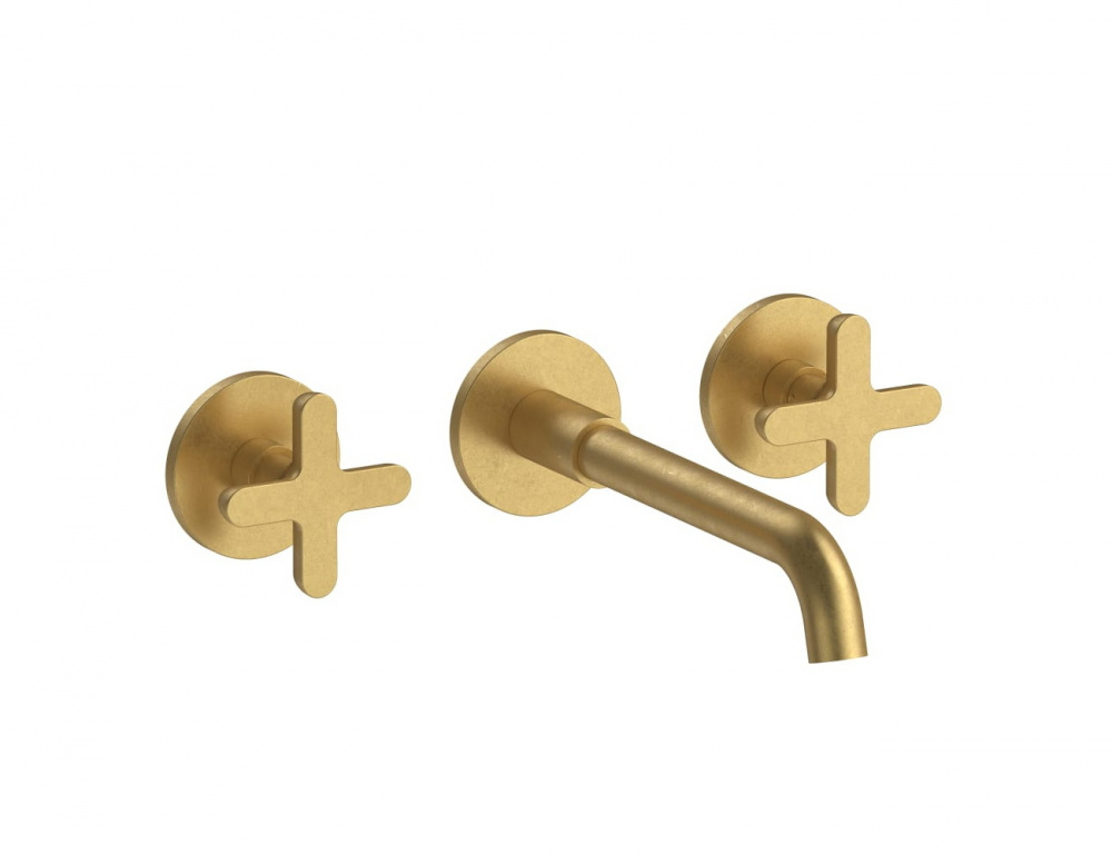 FANTINI ICONA CLASSIC Встроенный смеситель для раковины из стены, вылет 20 см, Pure Brass PVD арт. 35594