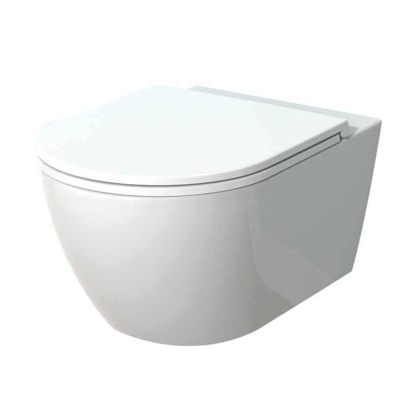 Унитаз подвесной SMARTFLOW URBAN безободковый с микролифтом, SMF812-WH, белый арт. 173103