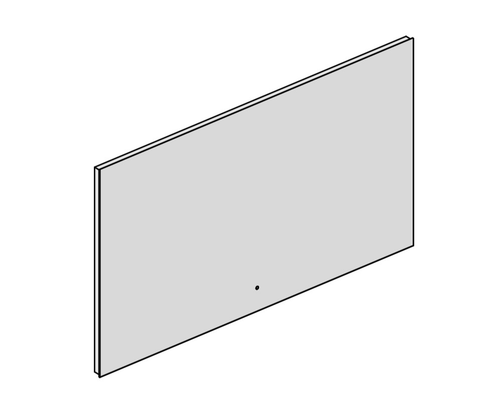BRENTA FL90 Зеркало с LED подсветкой 4400K по периметру, 240х70х3 см арт. 33275