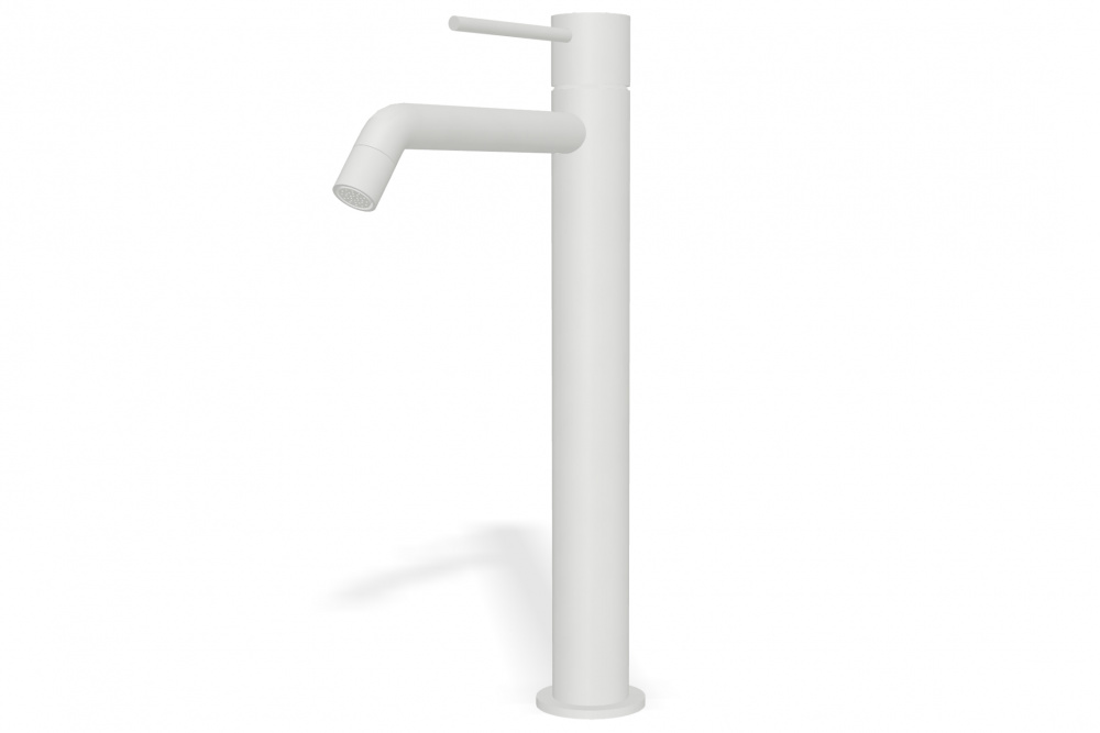 TREEMME Up+ Смеситель для раковины 231, без ДК, вынос 149 мм, BB Matt white арт. 35657