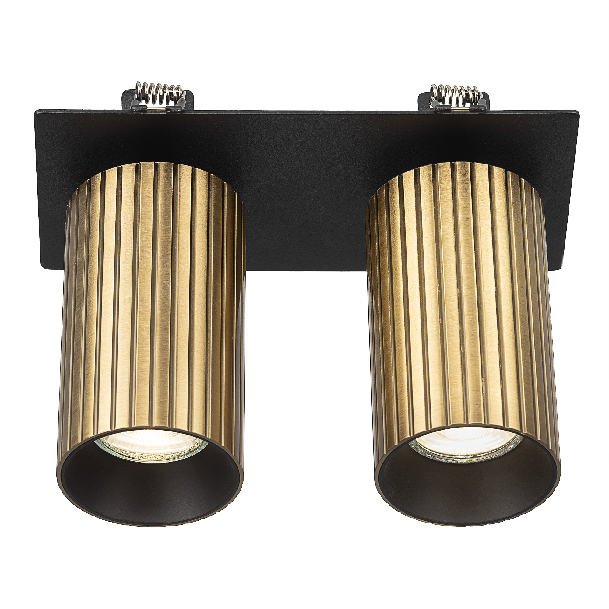 Citilux AXEL CL512D23R Спот поворотный встраиваемый двойной Бронза Рифлёный арт. 89827