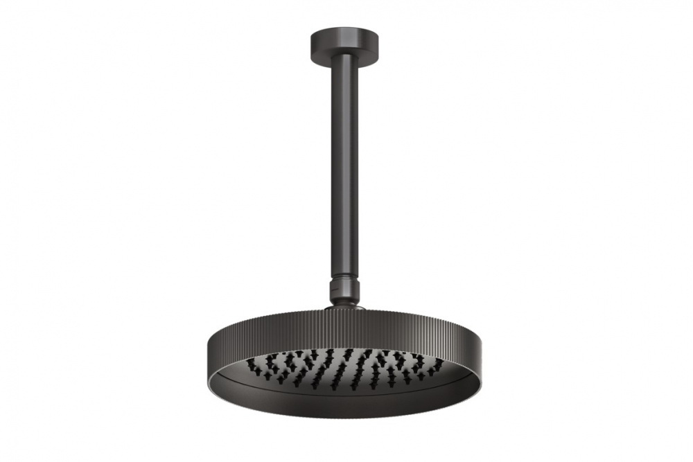 GESSI INGRANAGGIO Душевая головка потолочная, поворотная с шарниром, Black Metal Brushed PVD арт. 38097