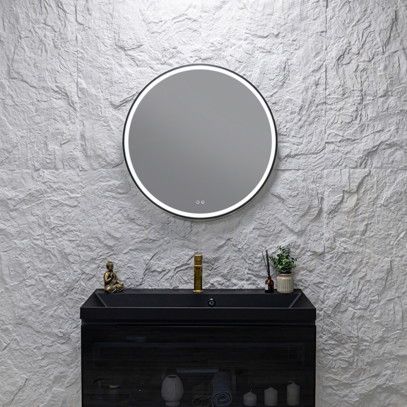 Зеркало Silver Mirrors Делуна/Deluna D700 2.2 (TX, алюм. профиль, цвет черный,подогрев, сенсорный выключатель) арт. 179174