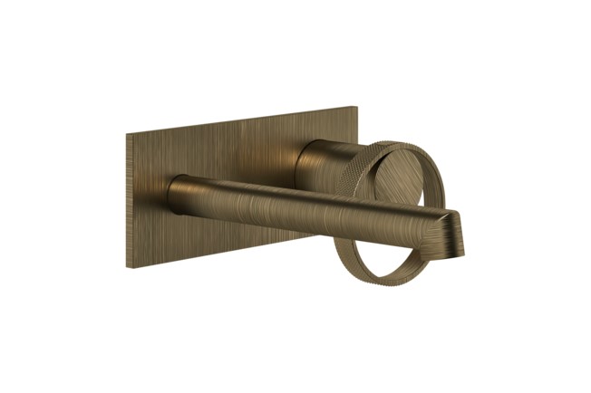 GESSI ANELLO Bнешняя часть для настенного смесителя с коротким изливом, БЕЗ ДК, Antique Brass арт. 34795