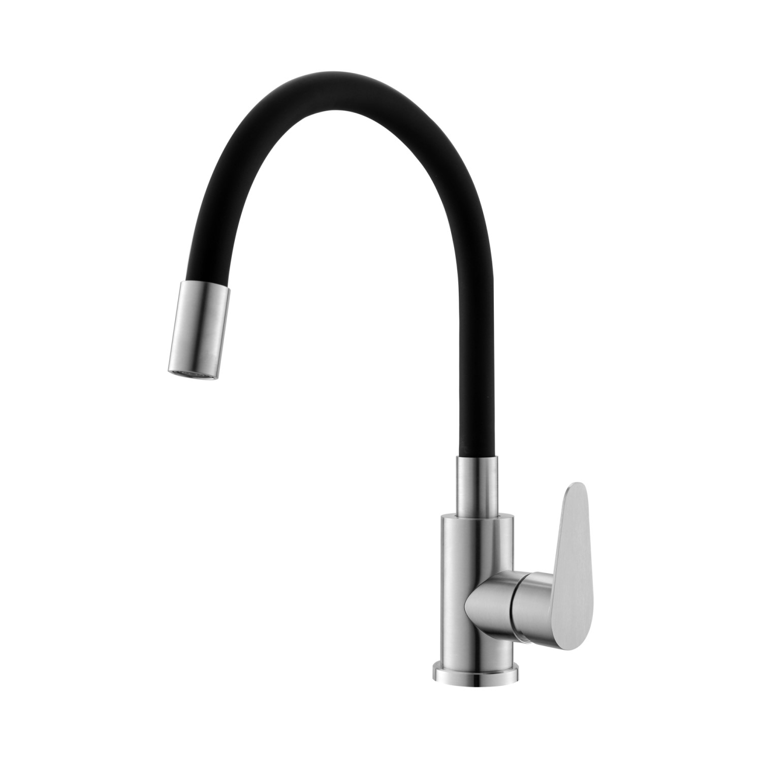 Смеситель для кухни OLISAN STEEL ST1010, сатин/черный арт. 170484