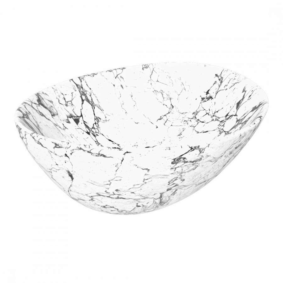 Раковина чаша Maretti EN13NS87-740MR, белый мрамор арт. 183758