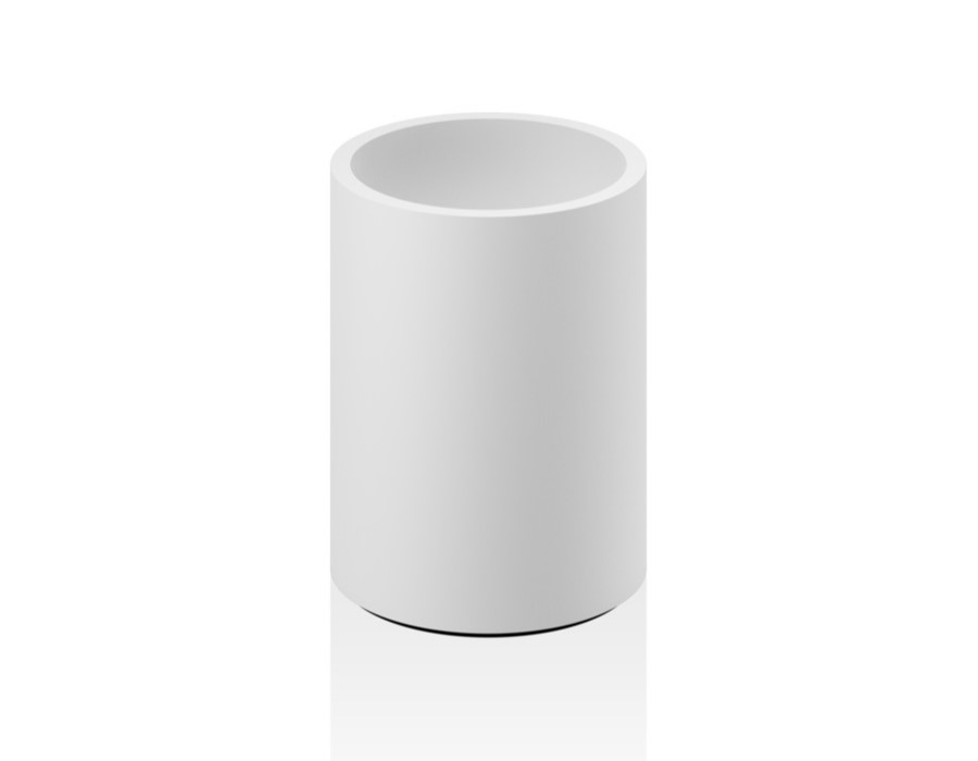 DW STONE BER Стакан для зубных щеток настольный, 10x8x8 см, Белый арт. 30266