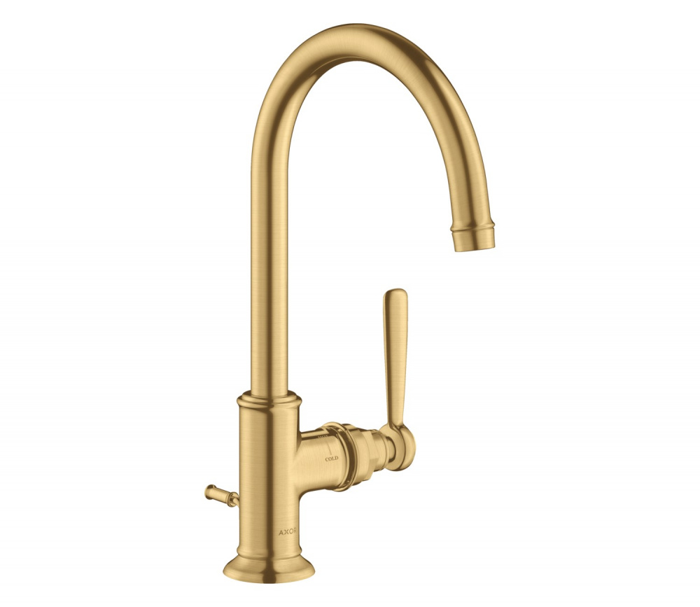 AXOR MONTREUX Смеситель для раковины, однорычажный, 210, с ДК, Brushed Gold Optic арт. 34820