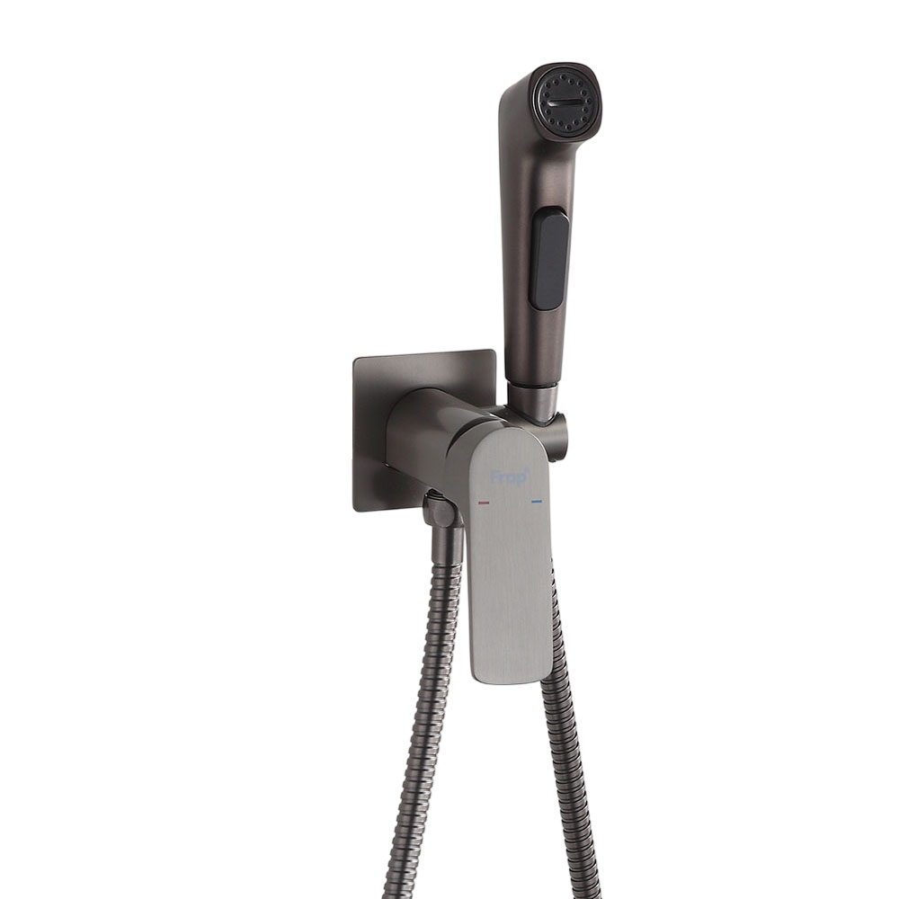 Гигиенический душ со смесителем FRAP F7586-29, оружейная сталь арт. 189851