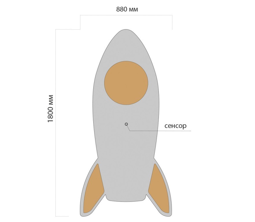ZEROND Roka Зеркало бронзовое с подсветкой 4000К в раме H1800x880 мм, сенсорный выключтель, белый арт. 126078