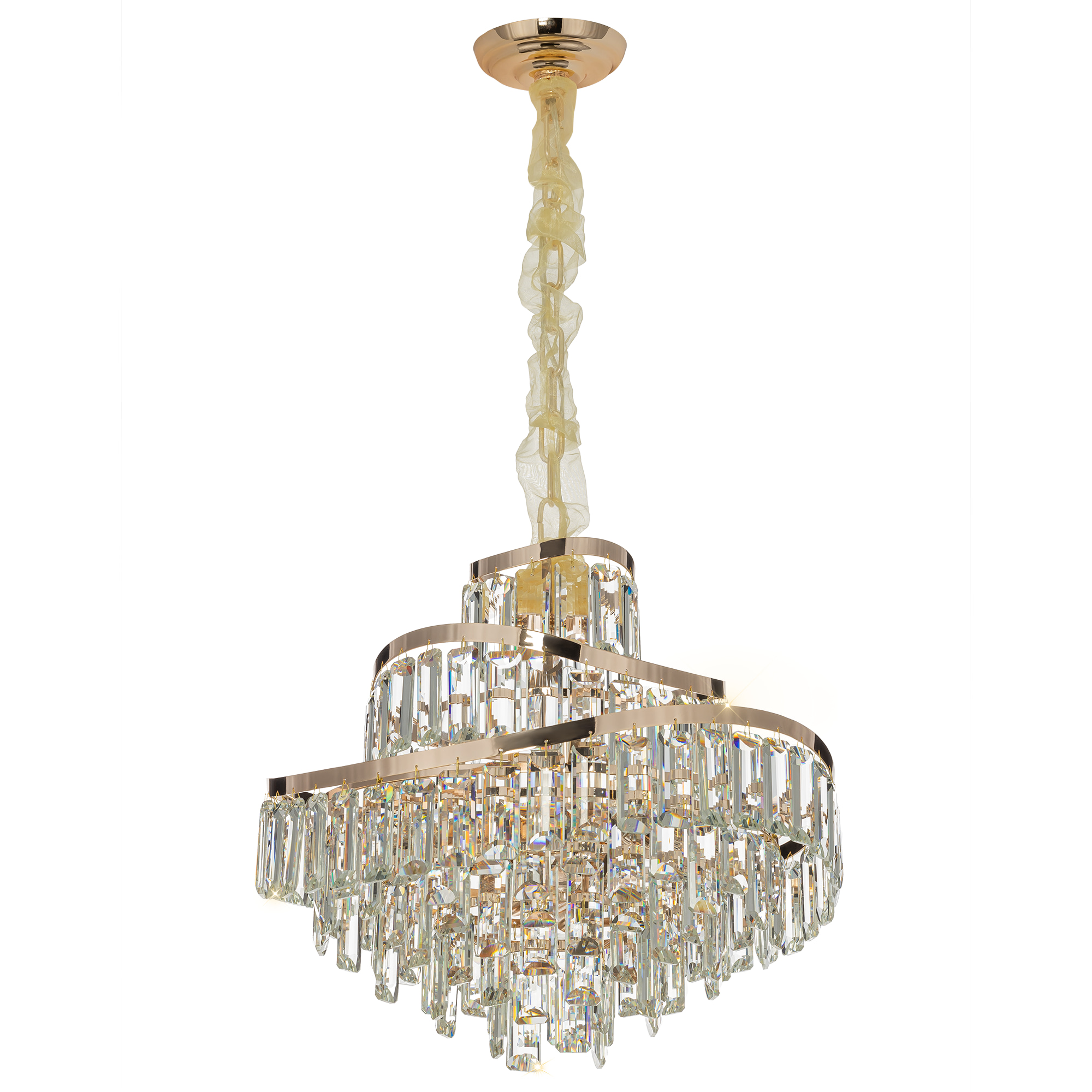 Citilux NAIAD CL315152 Люстра хрустальная подвесная Золото арт. 89516