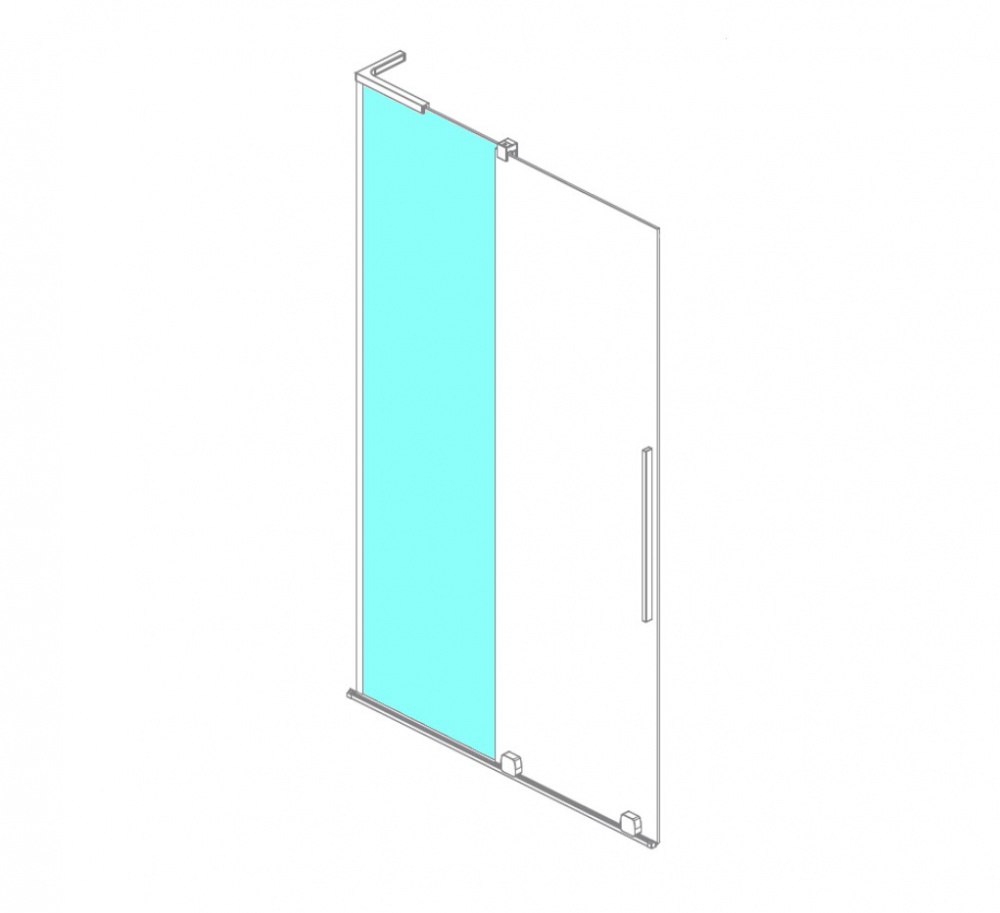RADAWAY Furo PND II Front wall PN 494 Неподвижная стенка к двери шторки на ванну, прозрачное арт. 32780
