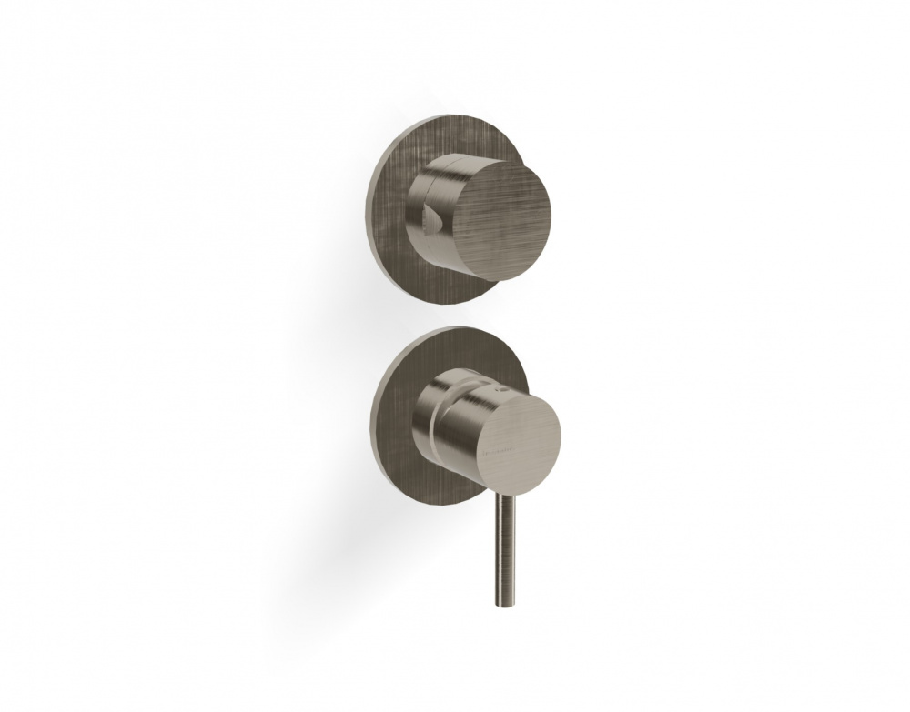 TREEMME X-CHANGE Внешние части смесителя для душа на 2 выхода с переключателем, NF Brushed nickel арт. 39494