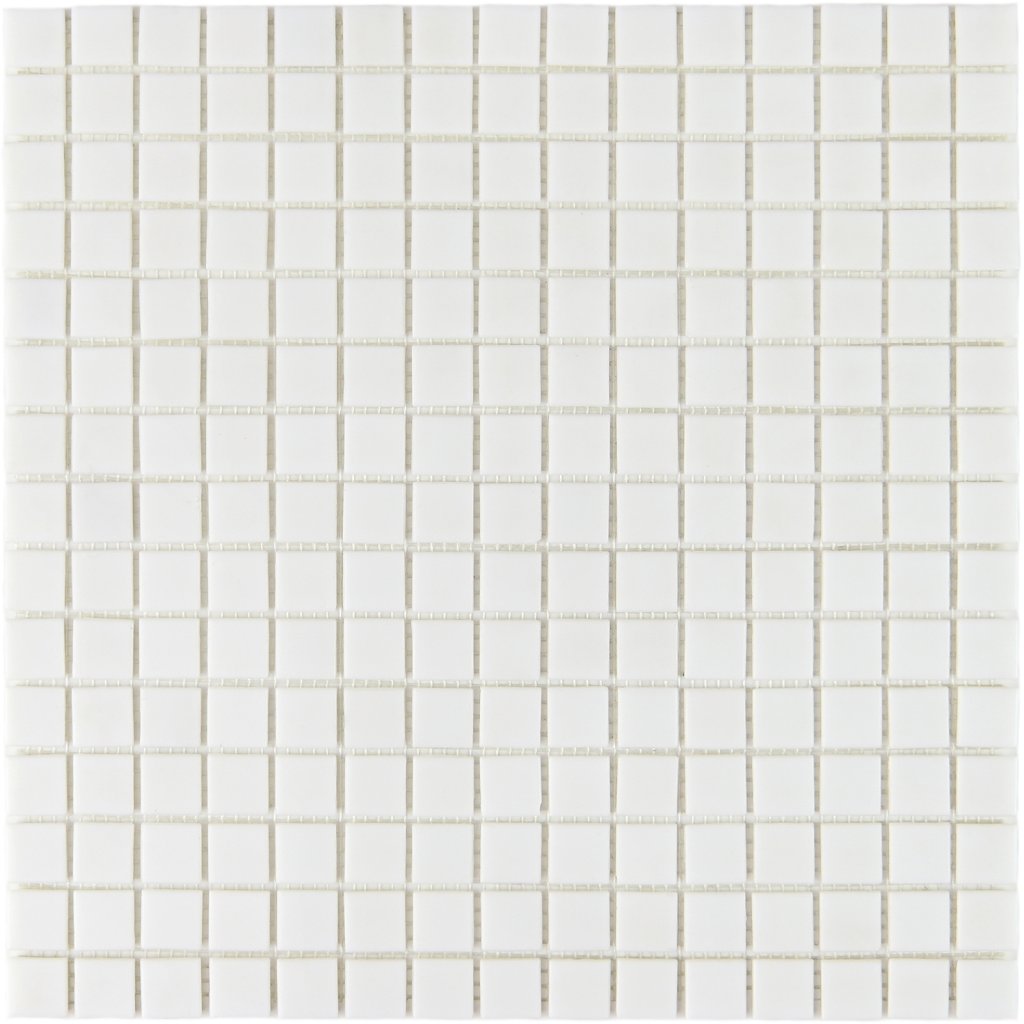 Плитка декоративная стеклянная Simple White/Простой белый 4*20*20 327*327 бумага арт. 90680