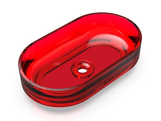 KNIEF ELLIPSE Shape Раковина накладная 550x320x140 мм без перелива, без отверстия, хром/40 Rubin арт. 36916