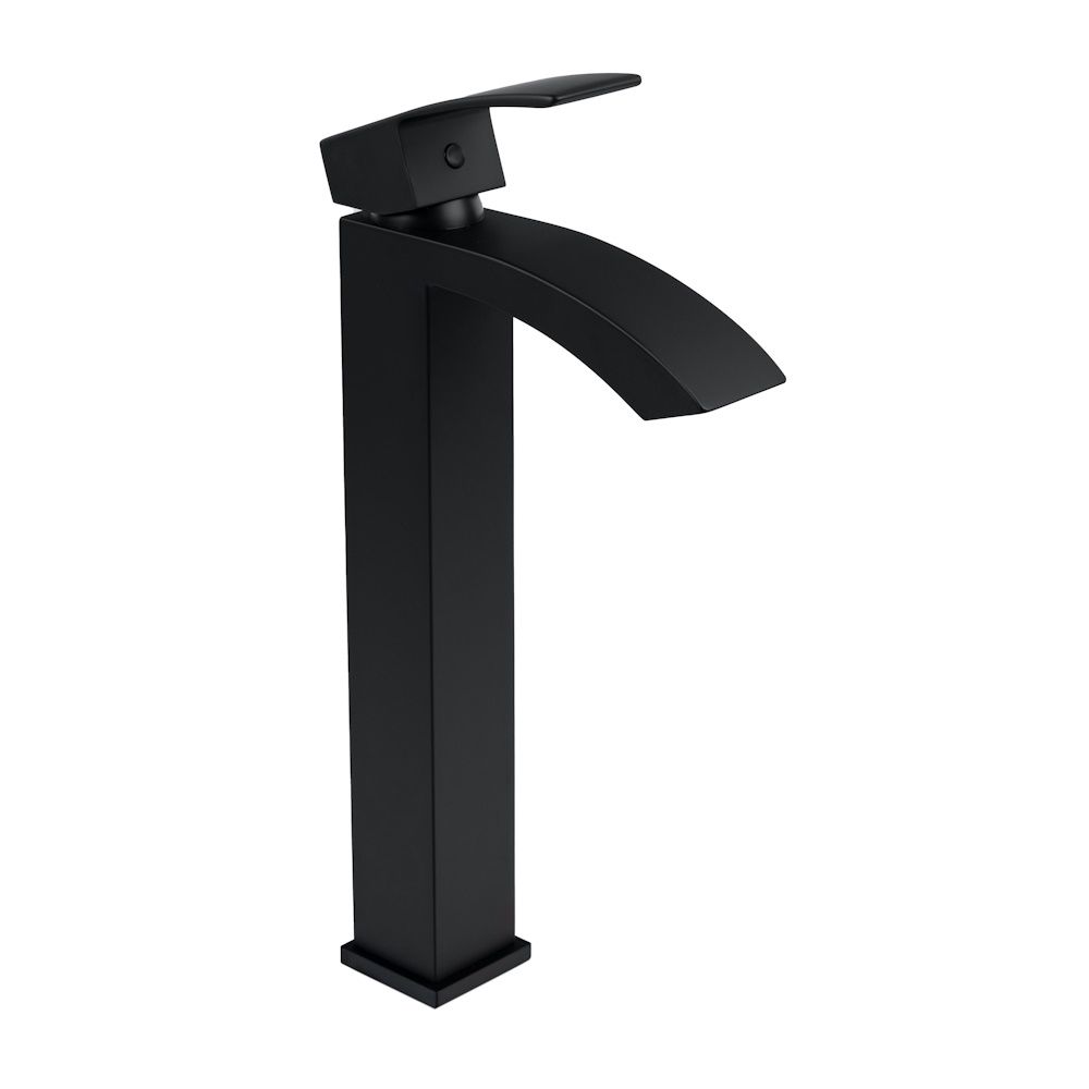 Смеситель для раковины высокий FILARETE Waterfall FL6010BL, черный арт. 164227