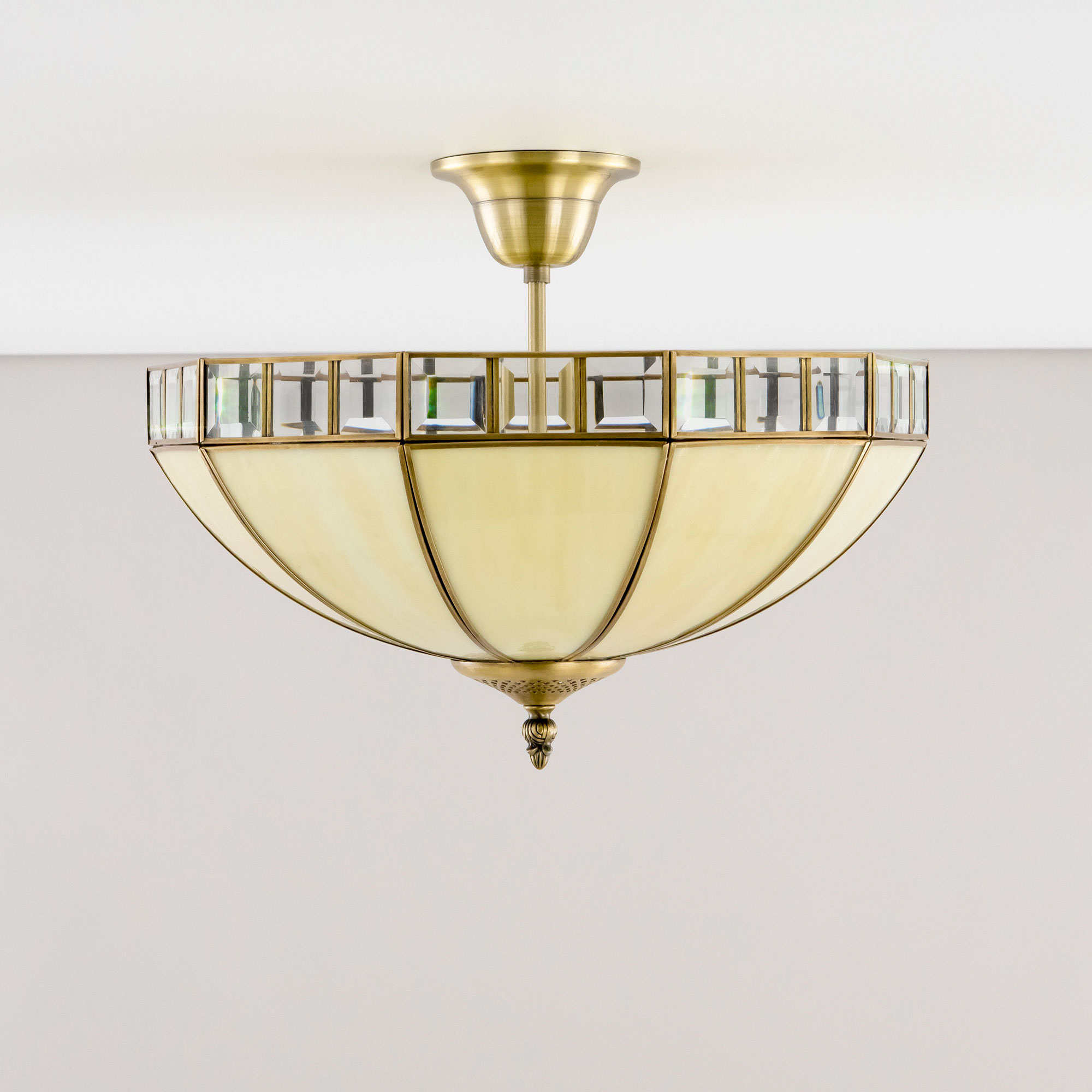 Citilux Шербург-1 CL440141 Люстра витражная потолочная Бронза арт. 88095