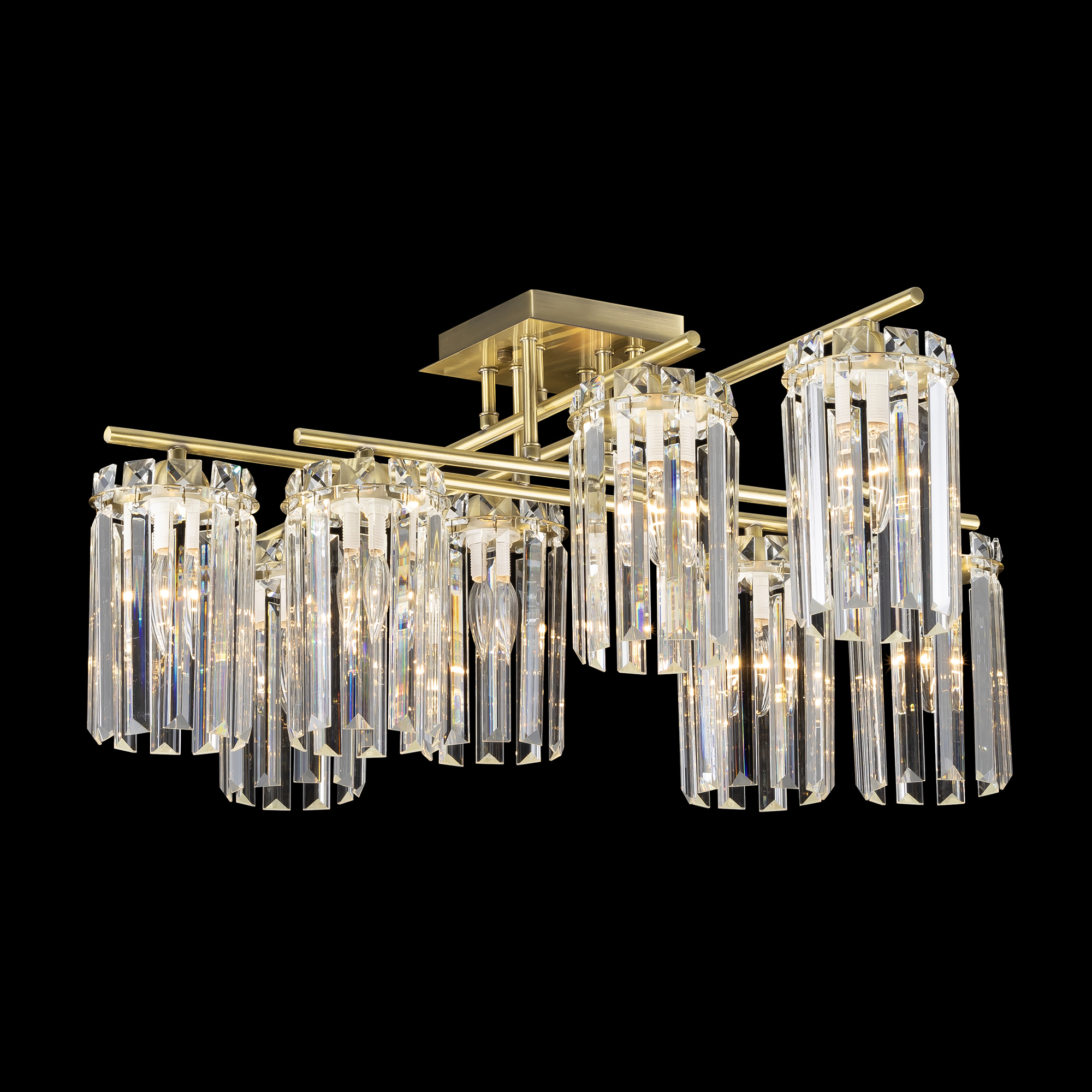 Citilux AXIS CL313283 Люстра хрустальная потолочная Бронза арт. 89233