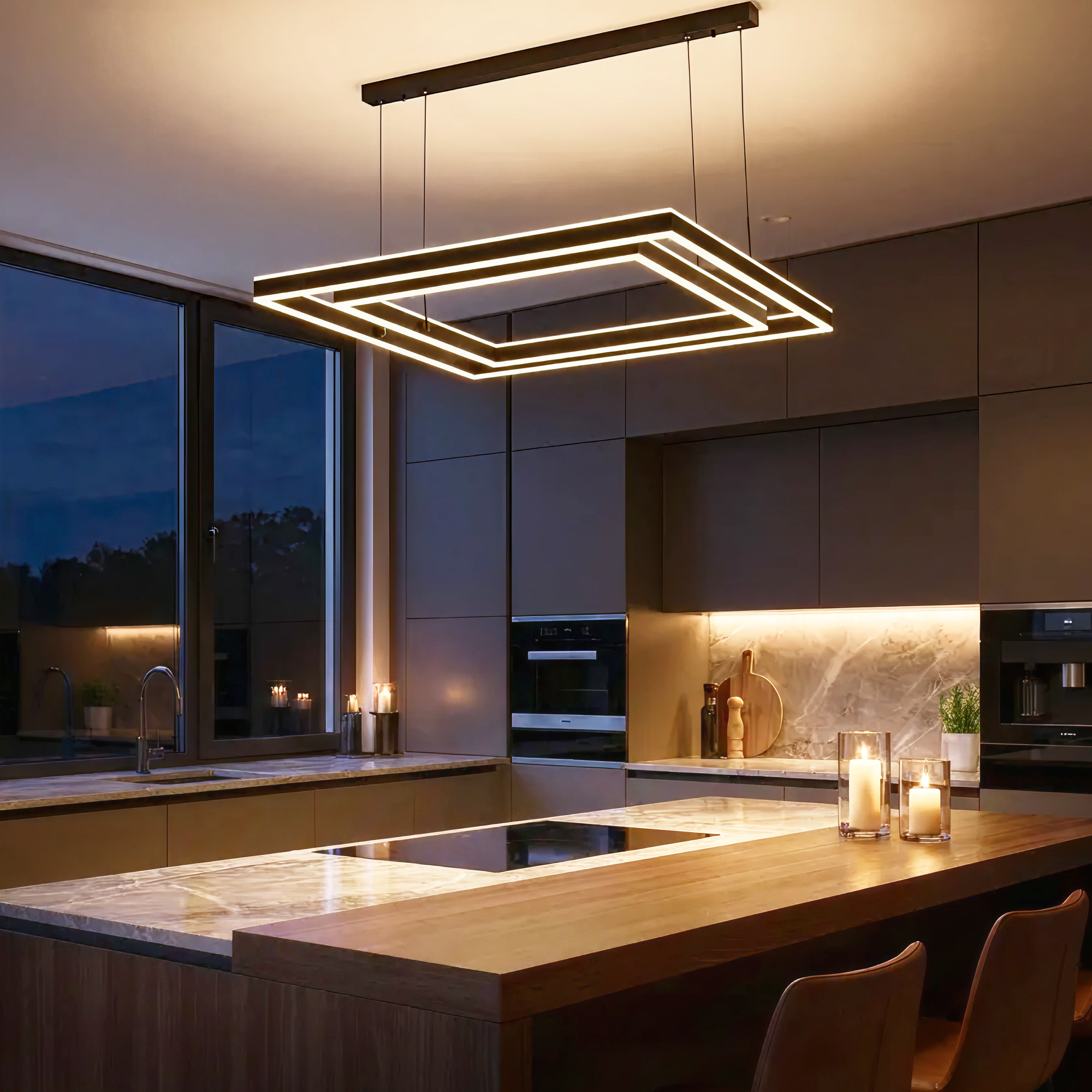 Citilux Дуэт CL719K211 LED Люстра подвесная с пультом Чёрная арт. 89063