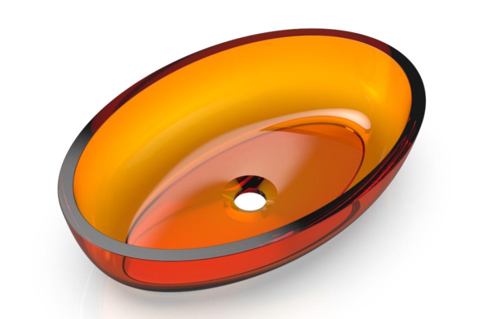 KNIEF OVAL Shape Раковина накладная 550x370x130 мм без перелива, без отверстия, хром/60 Citrin арт. 36909