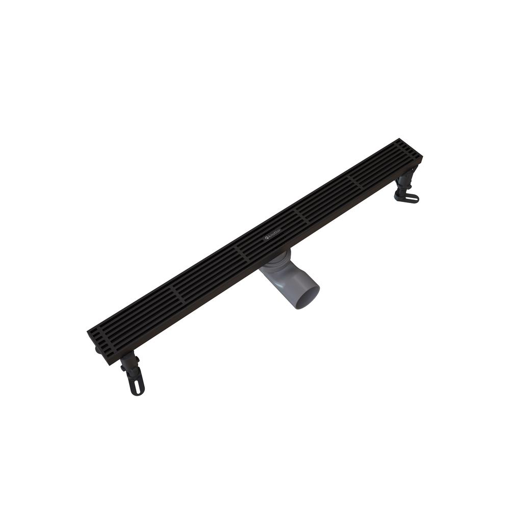 Душевой трап линейный Knotlor SDRW0600LBL, матовый черный арт. 176046