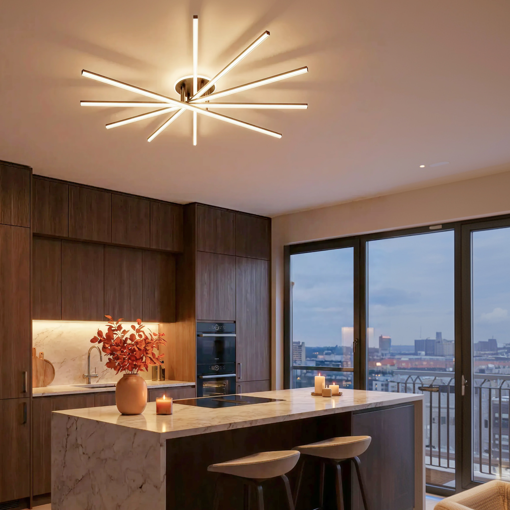 Citilux TRENT CL203651 LED Люстра с пультом Чёрная арт. 89715