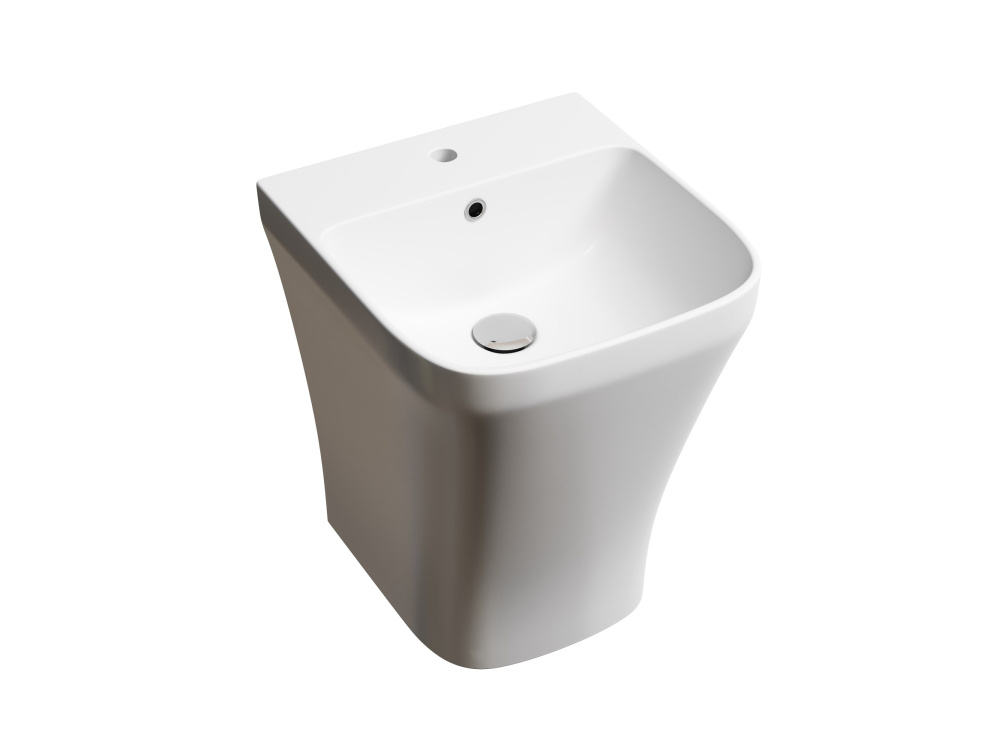 CERAMICANOVA DION Раковина моноблок подвесная с переливом 365х400хH455 мм, 1 отв., белый арт. 62493