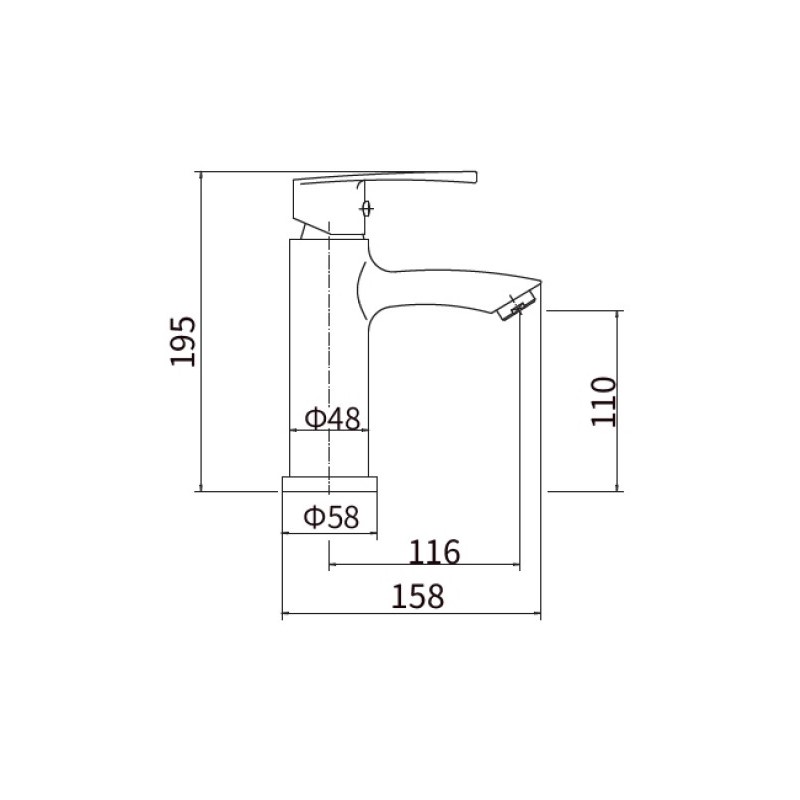 Смеситель для раковины Plstart PL1003-30, хром/мрамор арт. 162988