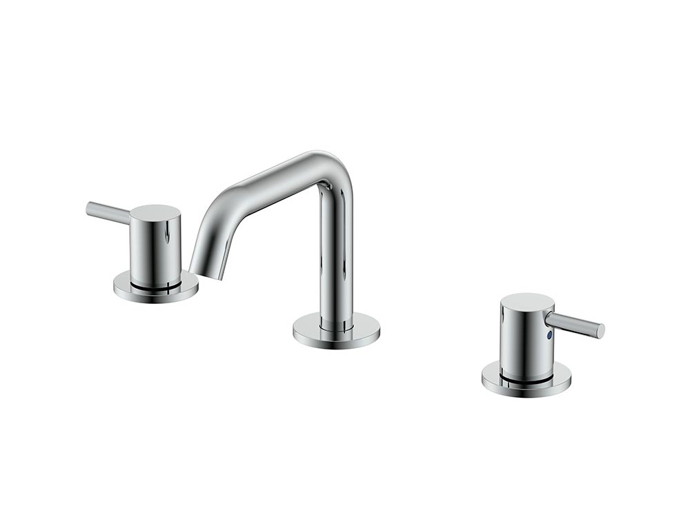NEMO ROUND Смеситель для раковины на 3 отверстия, "Г"образный излив, CHROME PLATED арт. 35540