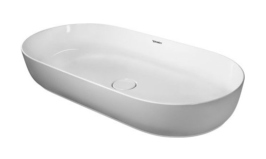 DURAVIT LUV Раковина накладная шлифованный низ, 800x400 мм, без перелива, белый/белый арт. 36486