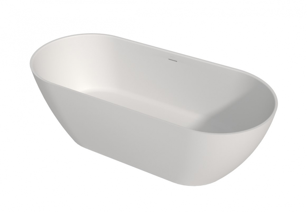 WHITECROSS Tawna Ванна отдельностоящая 180x80 см, интегрированный слив, Solid Surface белый матовый арт. 32532
