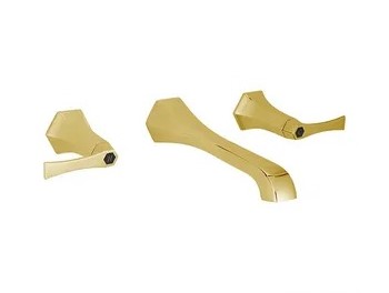CISAL Chérie NEW Смеситель для раковины из стены на 3 отверстия, Oro/Negro Mate арт. 34941