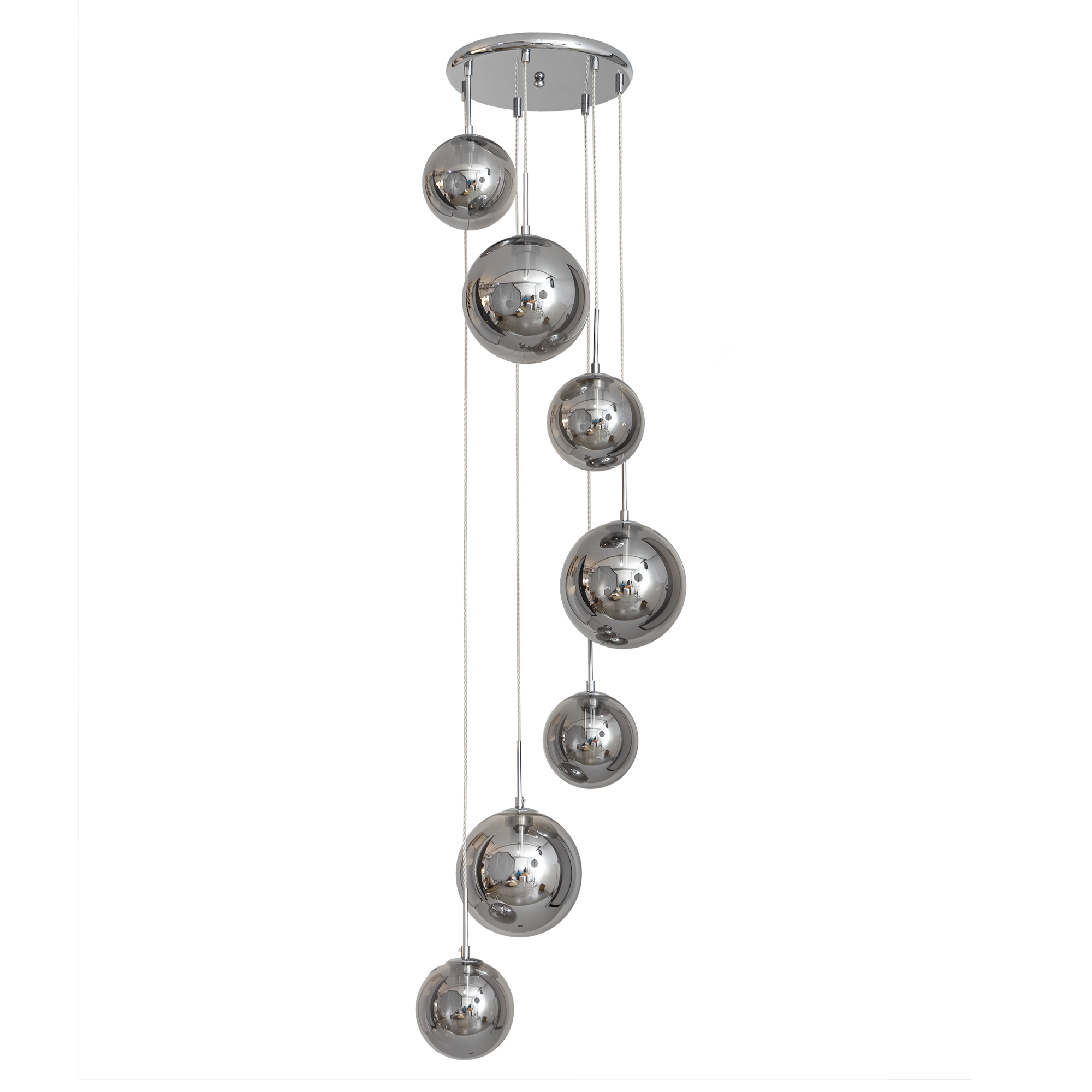 Citilux Томми CL102070 Люстра каскадная с дымчатыми шарами арт. 88939