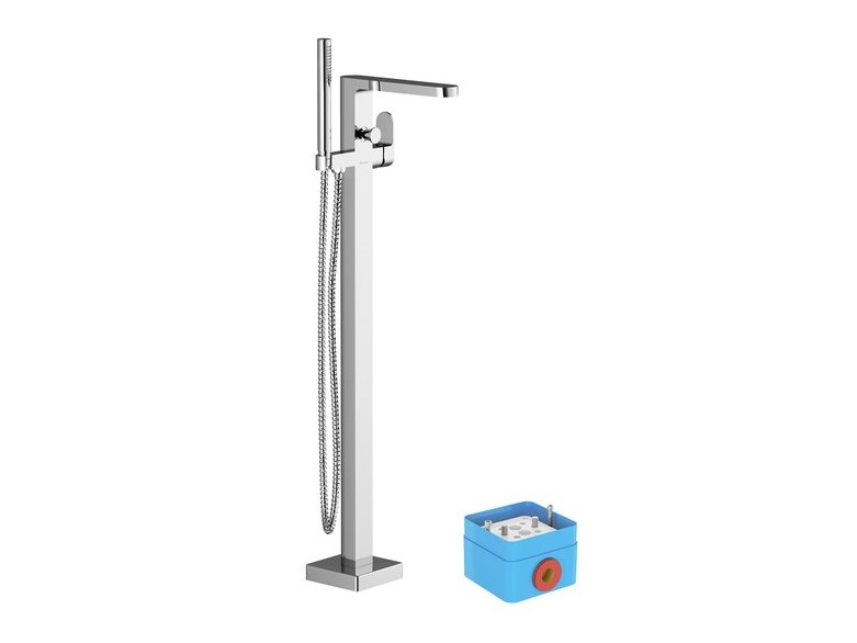 RAVAK CR 080.00 Напольный смеситель для ванны с ручным душем, хром арт. 38132