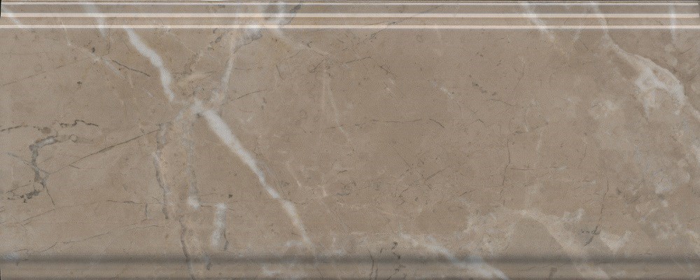 BDA027R Бордюр Серенада бежевый тёмный глянцевый обрезной 30x12x1,3 арт. 118389
