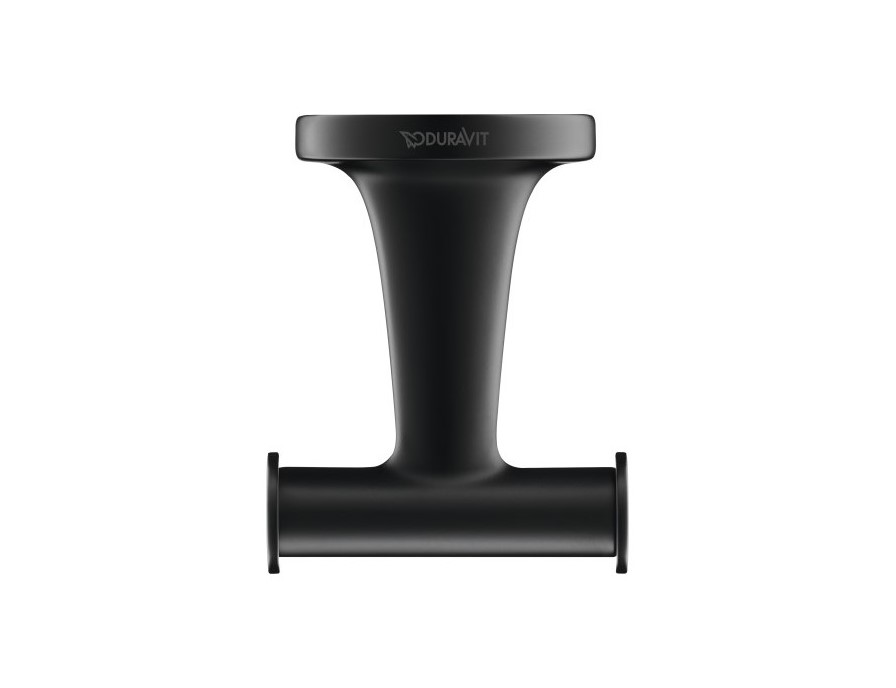 DURAVIT Starck T Двойной крючок для полотенца, черный матовый арт. 30382