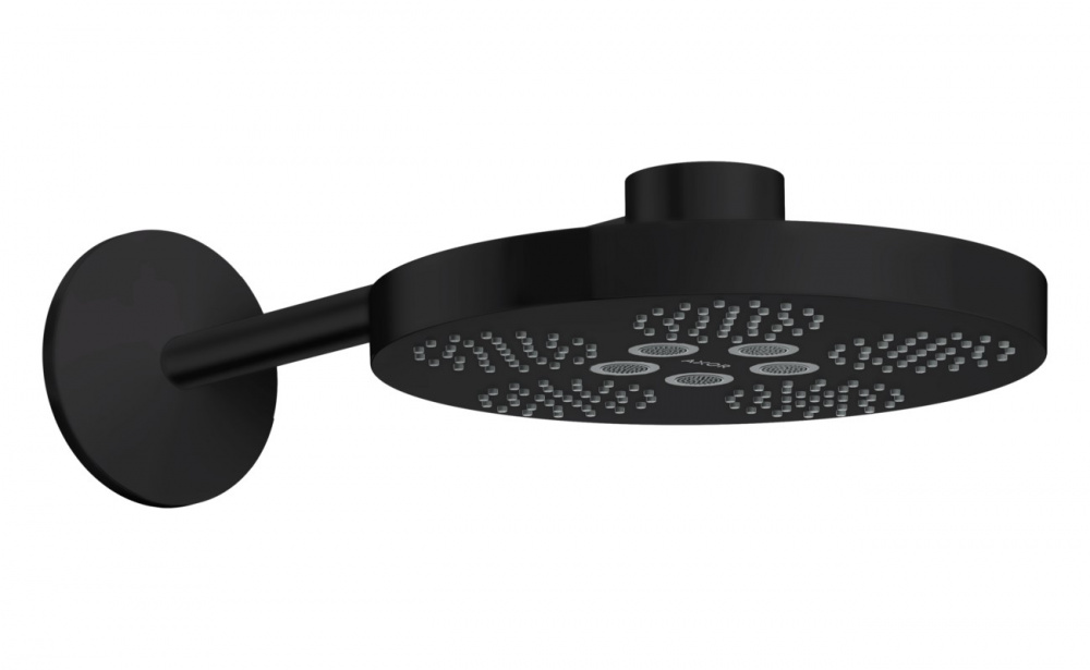 AXOR ONE Верхний душ 280 мм с 2 режимами, и держателем 389 мм, Matt Black арт. 38110