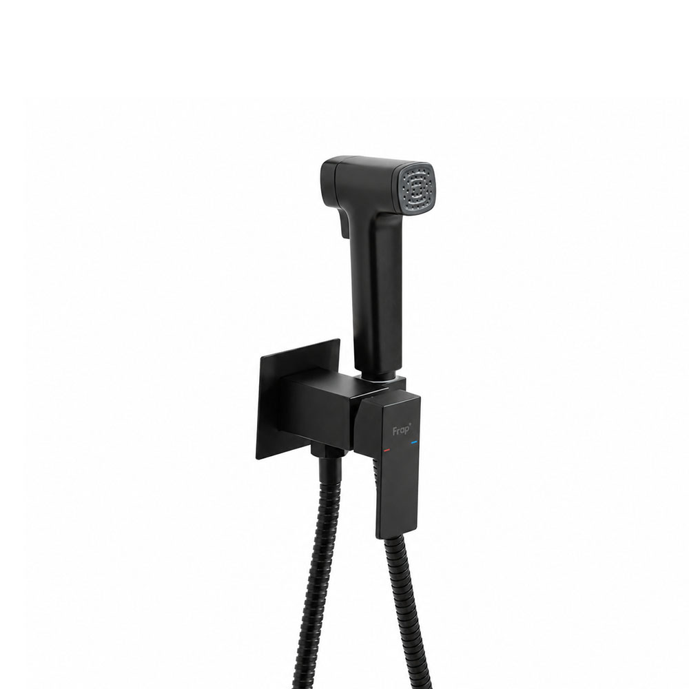 Гигиенический душ со смесителем FRAP F7591-26, черный арт. 189761
