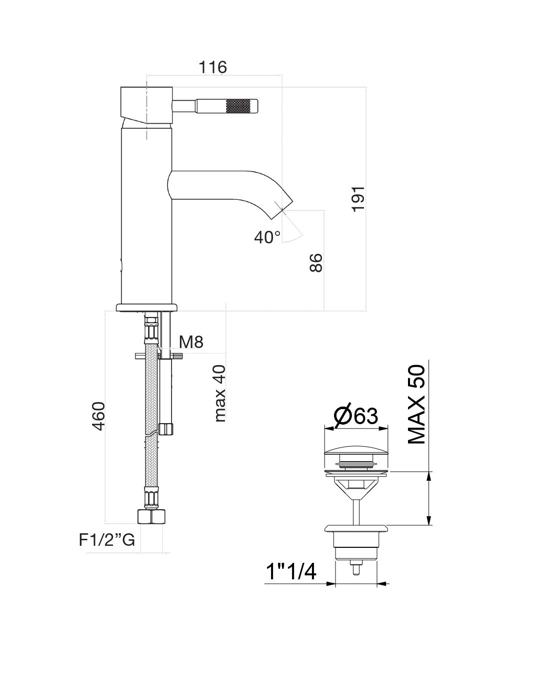 Смеситель для раковины Fiore XENON 44CR5283, хром арт. 162208