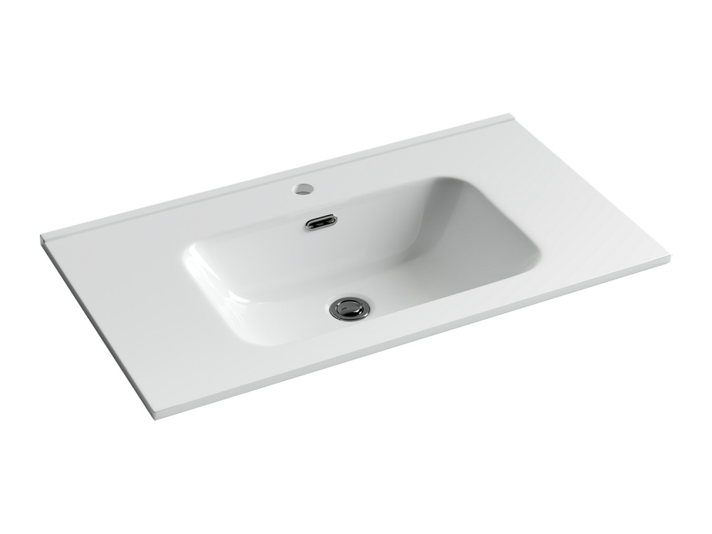 CERAMICANOVA Element Раковина накладная, с переливом, 1 отв. под смеситель, 810х465х180 мм, белый арт. 77494