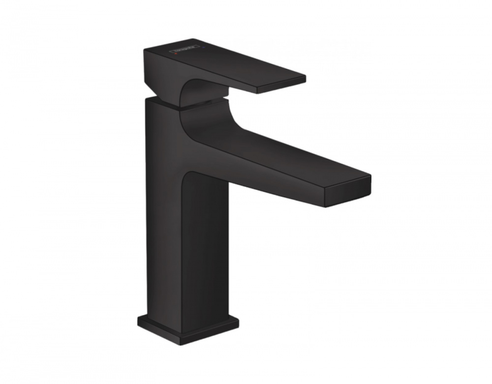 HANSGROHE Metropol Смеситель для раковины 110, однорычажный, с ДК Push-Open, чёрный матовый арт. 35227