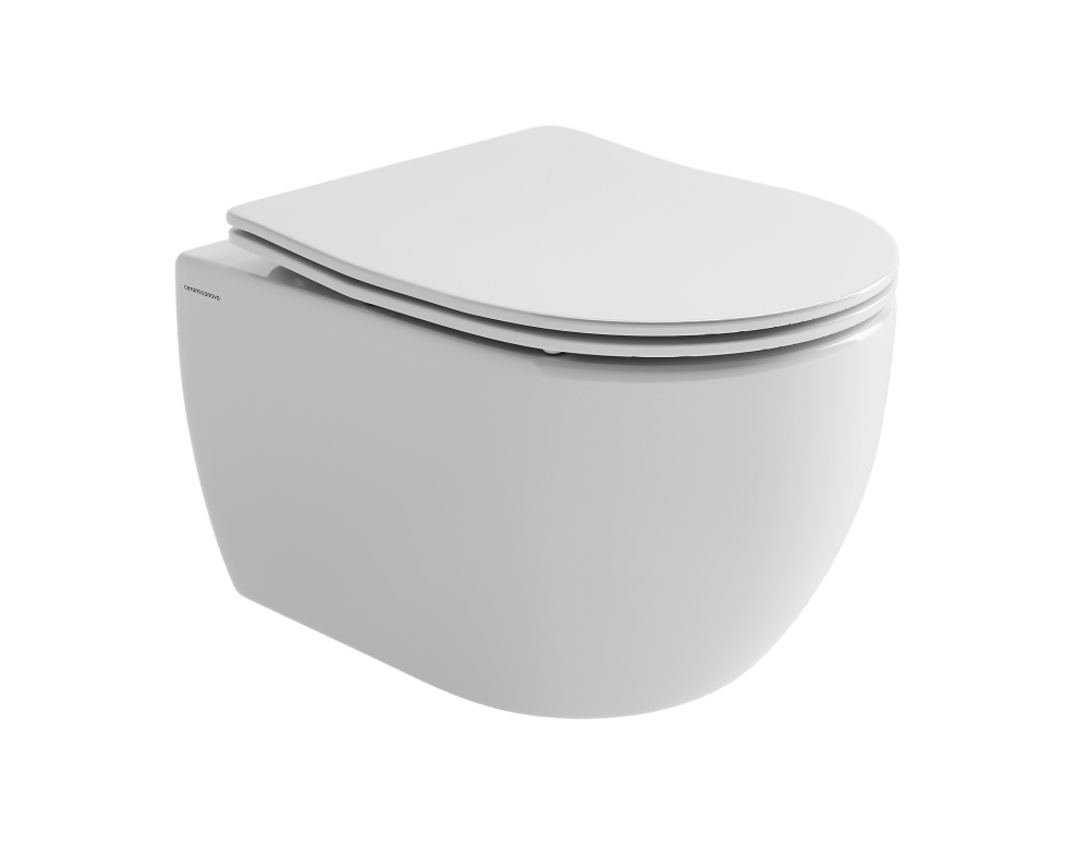 CERAMICANOVA PLAY Унитаз подвесной торнадо 365х490 мм, с сиденьем SQ, белый арт. 77745