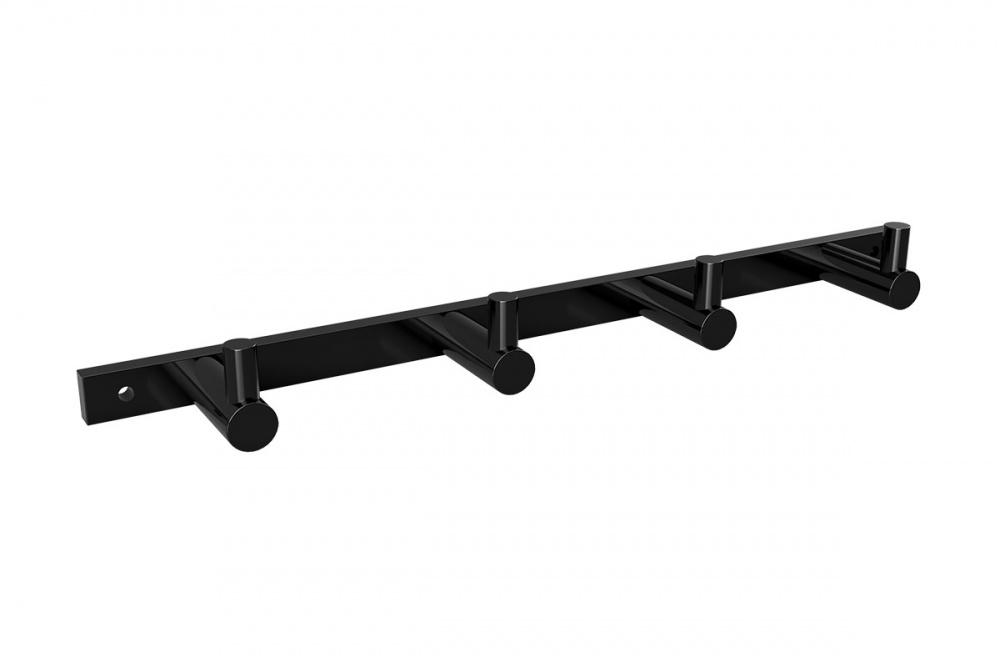 BEMETA DARK Планка с 4 крючками 270xH25x40 мм, черный арт. 30944