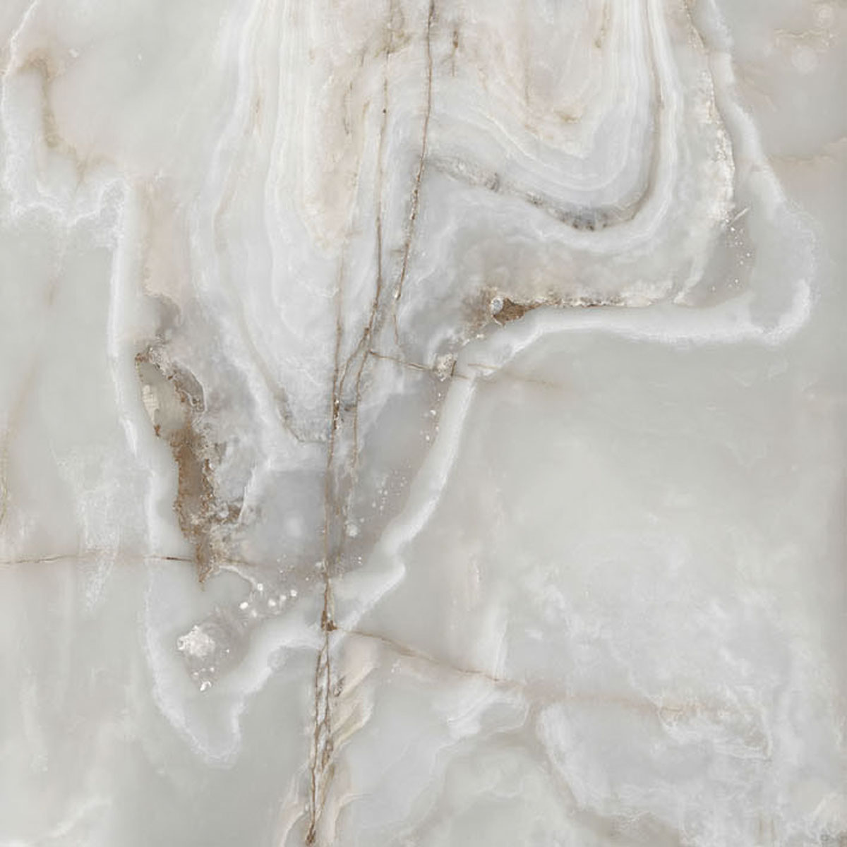 Керамогранит  ONYX&MORE SILVER ONYX GLO 6MM 80x80 RET арт. 84040